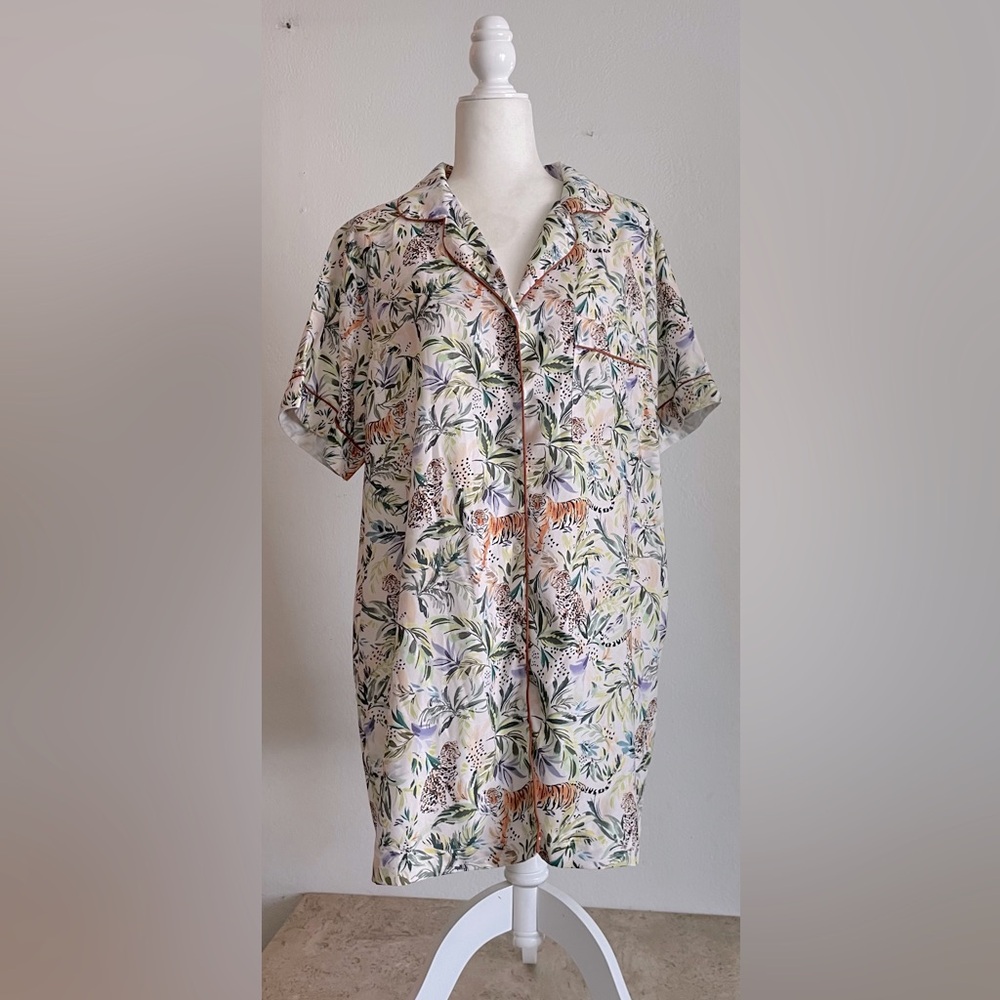 WORLD MARKET Jungle Print PJ Top Tunic